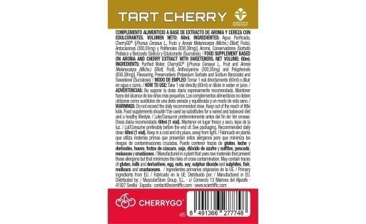 Recuperador Tart Cherry 60ml Scientiffic Nutrition