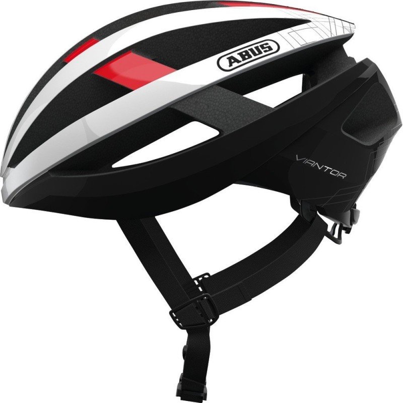 Casco Abus Viantor  Blanco Rojo