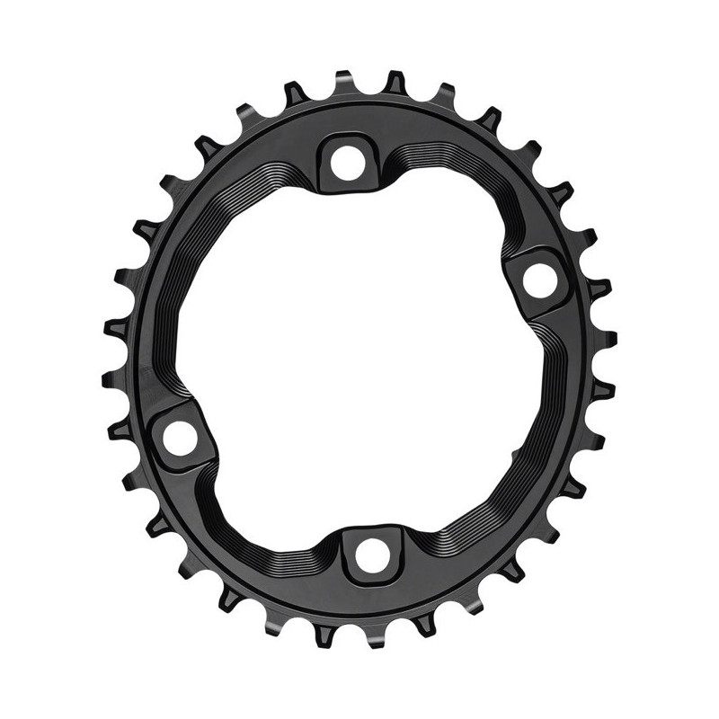 PLATO ABSOLUTE BLACK OVAL XT M8000/MT700 ASSYMETRICAL N/W CHAINRING FOR SHIMANO HG+ 12SPD