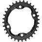 PLATO ABSOLUTE BLACK OVAL XT M8000/MT700 ASSYMETRICAL N/W CHAINRING FOR SHIMANO HG+ 12SPD