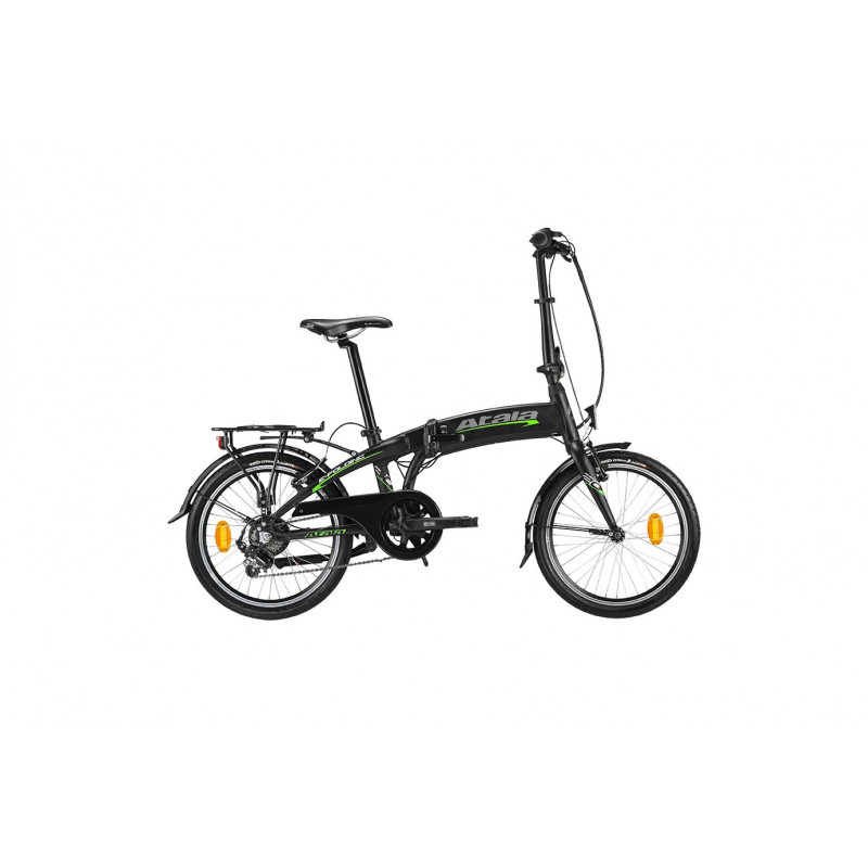 Bicicleta Eléctrica Plegable Atala Negra/Verde